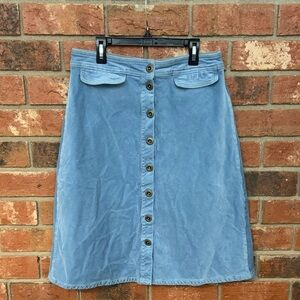 Anthropologie Blue A-Line Skirt